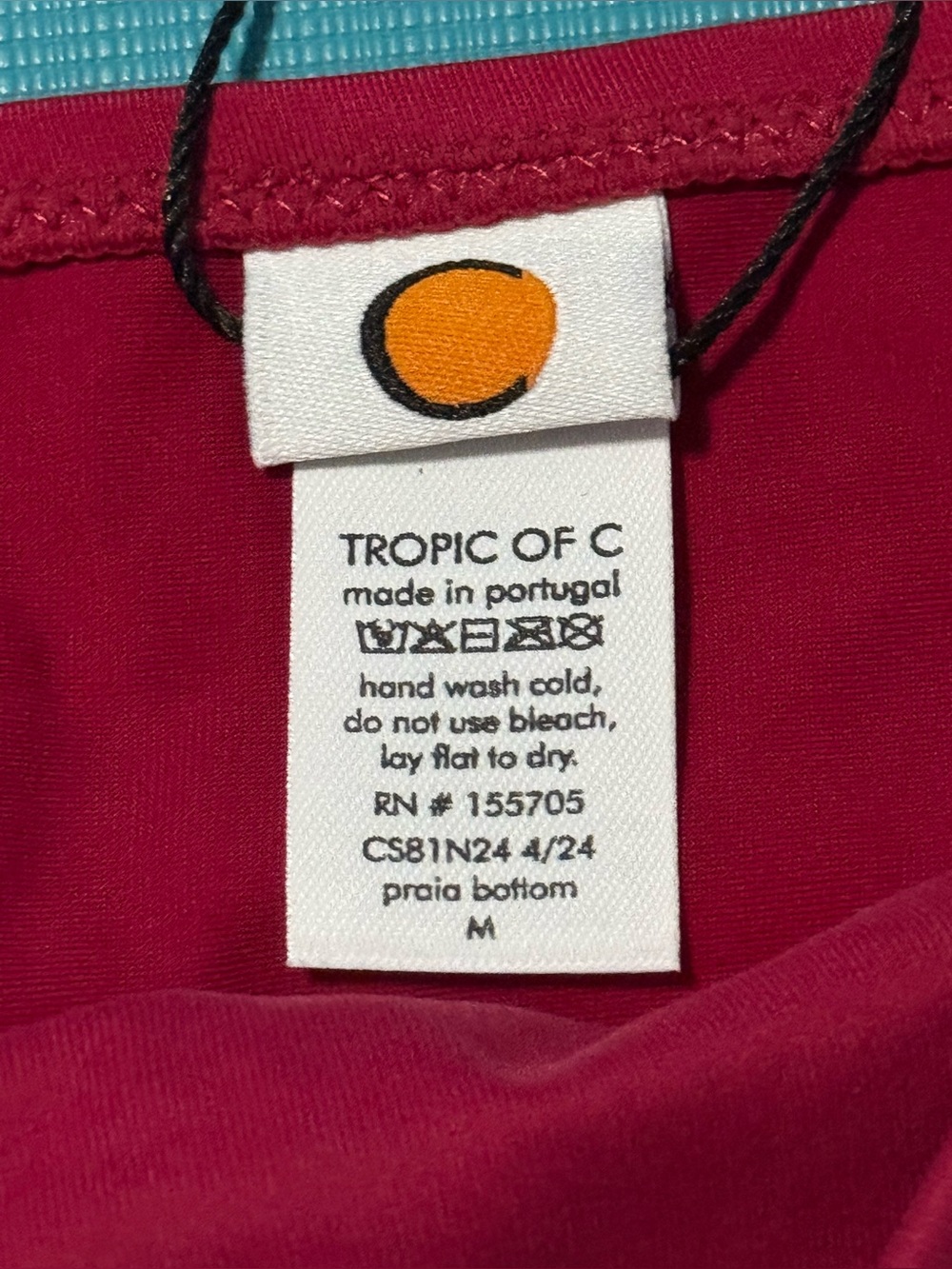 Tropic of C Praia Bikini Bottom in Hibiscus Red - Picture 6 of 9